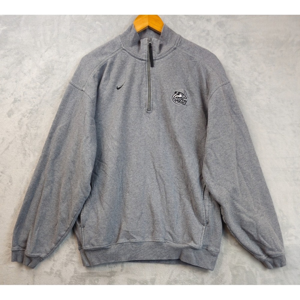 VINTAGE Nike Team San Francisco 49ers NFL Gray 1/4 Zip Pullover Sweater Medium